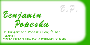 benjamin popesku business card